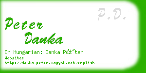 peter danka business card